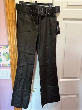 Kohl's Black Women's Dress Pants with Attached Belt
